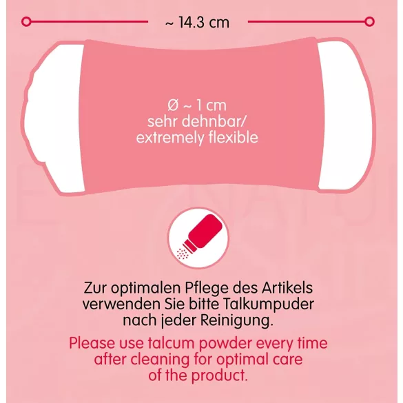 Nature Skin - masturbador doble orificio vagina y ano - color natural y negro