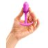 b-vibe - plug anal con peso interno 55g - silicona rosa