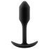 b-vibe Snug Plug 1 - plug anal con peso (55g) - negro
