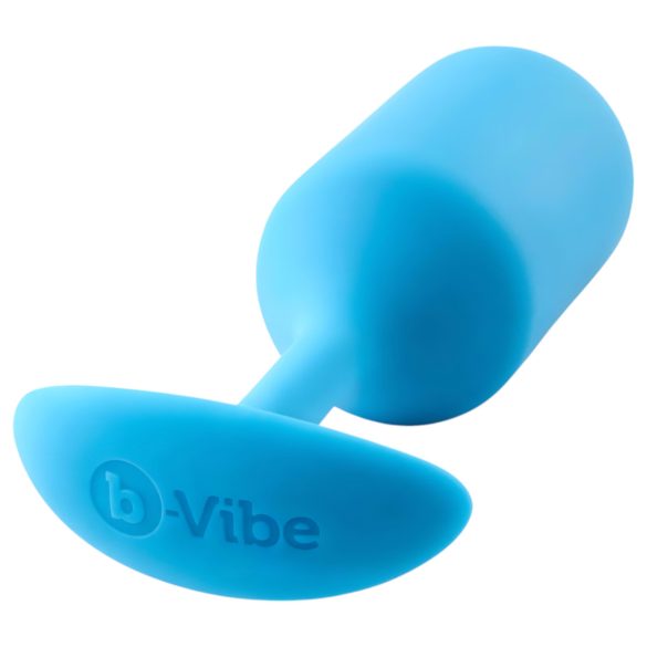 b-vibe - plug anal con dos bolas - 180g - silicona azul