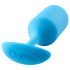 b-vibe - plug anal con dos bolas - 180g - silicona azul