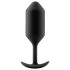 Plug Snug 3 b-vibe - Doble esferas, anal negro (180g)