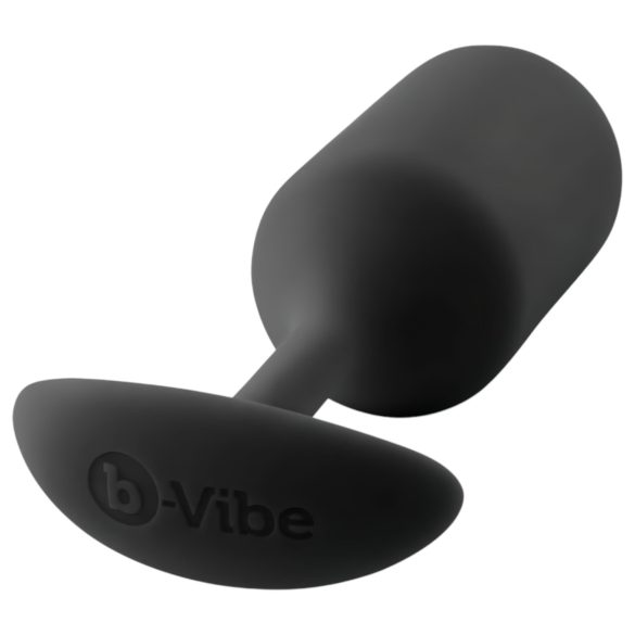 b-vibe - plug anal con dos bolas - silicona negra - 180g