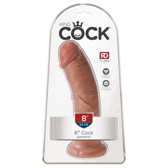 King Cock - Consolador realista - 20 cm - color oscuro