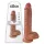 King Cock - Dildo realista con testículos - 25 cm - marrón