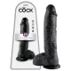 King Cock - Consolador realista con testículos - 25 cm - negro