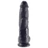 King Cock - Consolador realista con testículos - 25 cm - negro