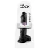King Cock - Consolador realista con testículos - 25 cm - negro