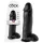 King Cock - dildo realista grande con testículos - 30 cm - negro