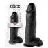 King Cock - dildo realista grande con testículos - 30 cm - negro