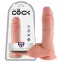 King Cock - Consolador realista con testículos - 20 cm - color piel
