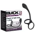 Black Velvets - consolador anal con anillo pene y testículos - silicona negra