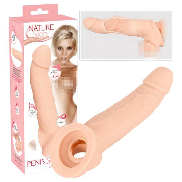 Nature Skin - Funda extensora para pene con anillo - realista
