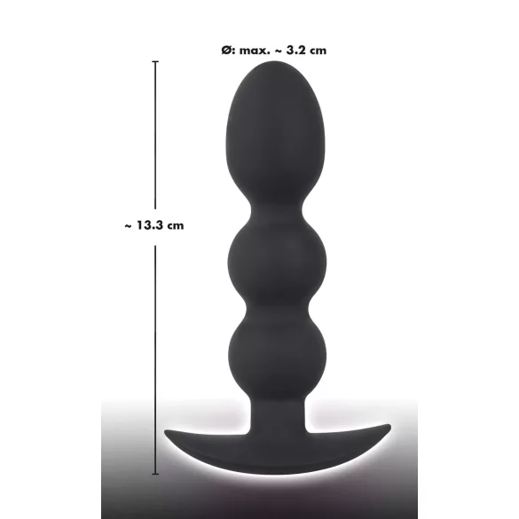 Black Velvets - plug anal bolas pesado 145g - silicona negra