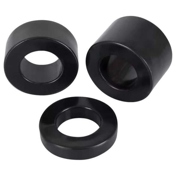 Rebel Ball - anillo para pene y testículos - set con extensor - negro