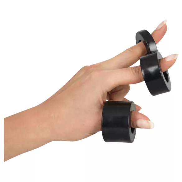 Rebel Ball - anillo para pene y testículos - set con extensor - negro