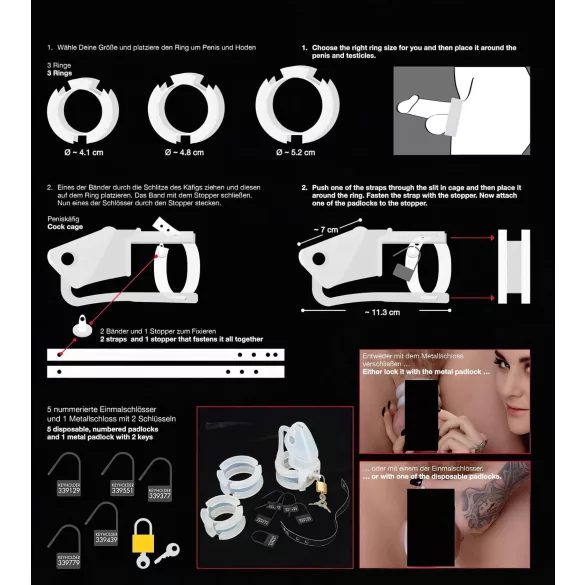 You2Toys - Jaula para pene - silicona - blanco