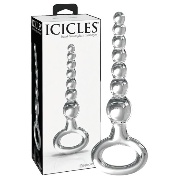 Icicles No. 67 - Dildo de Vidrio con Forma Esférica (Transparente)