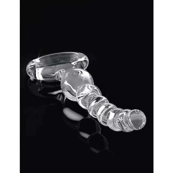Icicles No. 67 - consolador de vidrio con bolas - transparente