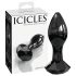 Icicles No. 78 - Plug Anal de Vidrio Cónico (Negro)