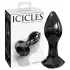 Icicles No. 78 - plug anal de vidrio cónico - negro