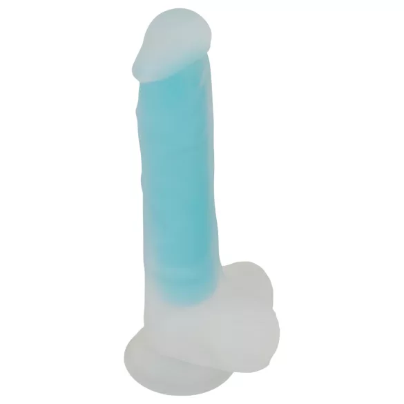 You2Toys - Dildo con ventosa luminoso - silicona azul