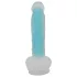 You2Toys - Dildo con ventosa luminoso - silicona azul