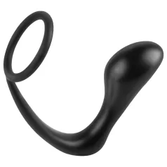   analfantasy - plug anal con anillo para pene - silicona negra