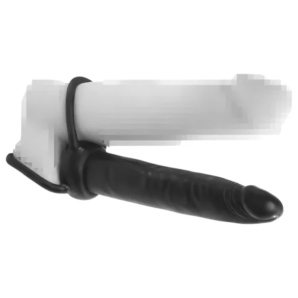 analfantasy - arnés con dildo anal doble - silicona negra