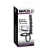 Black Velvets - anillo para pene y testículos con plug anal - silicona negra