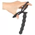 Black Velvets - anillo para pene y testículos con plug anal - silicona negra