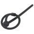 Plug pene silicona con anillo y sonda uretral hueca (negro)