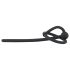 Plug pene silicona con anillo y sonda uretral hueca (negro)