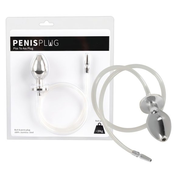 Piss to Ass Plug - plug anal hueco con dilatador de uretra