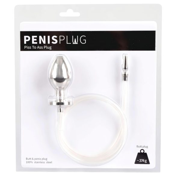 Piss to Ass Plug - plug anal hueco con dilatador de uretra
