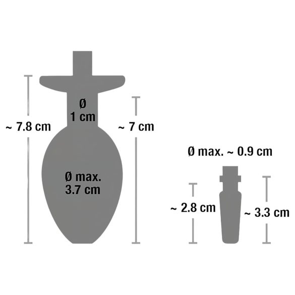 Piss to Ass Plug - plug anal hueco con dilatador de uretra