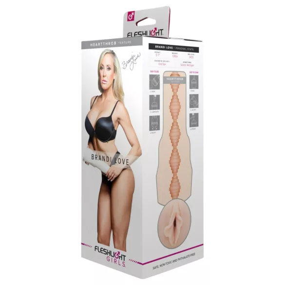 Fleshlight Brandi Love Heartthrobe - masturbador vagina realista