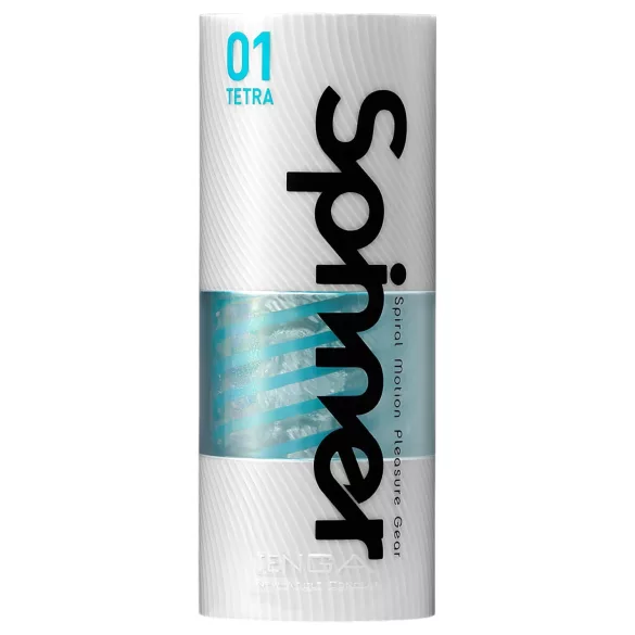 TENGA Spinner Tetra - masturbador masculino - textura giratoria - transparente