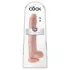 King Cock - dildo grande realista con testículos - 35 cm - color natural