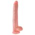 Dildo King Cock 14 con testículos 35cm - natural