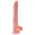 King Cock - dildo grande realista con testículos - 35 cm - color natural
