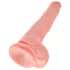 King Cock - dildo grande realista con testículos - 35 cm - color natural
