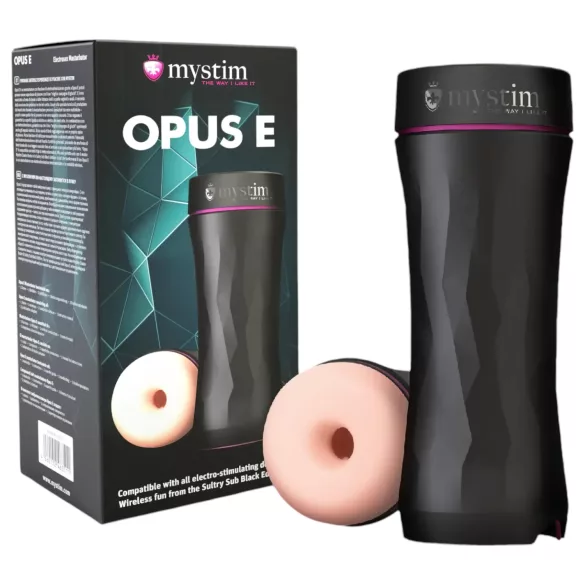 Mystim Opus E Donut - masturbador eléctrico (color natural/negro)