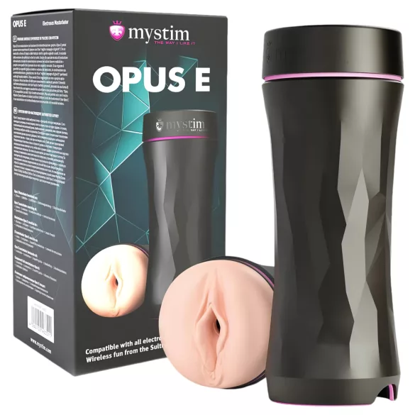 mystim Opus E Vagina - vagina eléctrica (color natural‑negro)