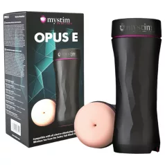   mystim Opus E Anus - masturbador anal eléctrico - silicona natural/negro