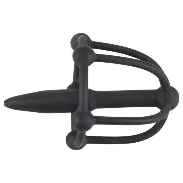 You2Toys - Plug peneano - jaula de glande de silicona con dilatador (negro)
