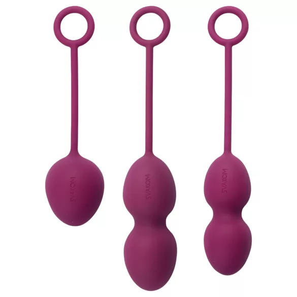 Svakom Nova - set de bolas chinas 3 piezas - silicona violeta
