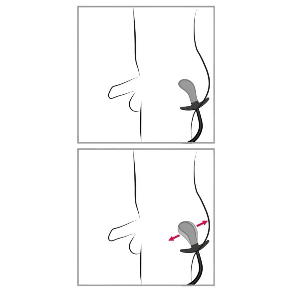 You2Toys - plug anal hinchable con bolas - silicona negro