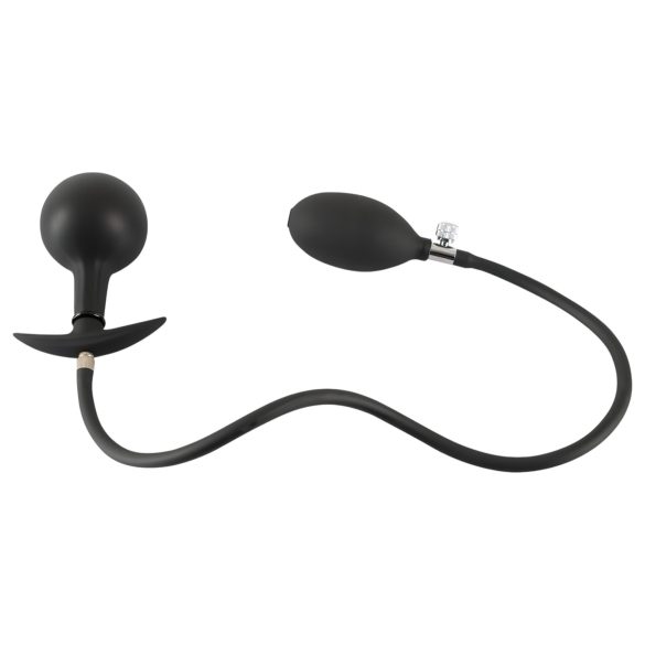 You2Toys - plug anal hinchable con bolas - silicona negro