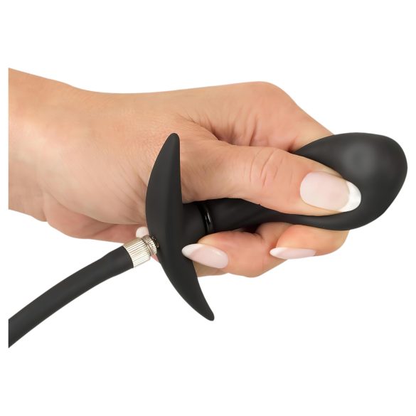 You2Toys - plug anal hinchable con bolas - silicona negro